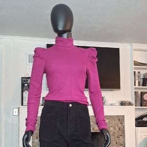 INC International Concepts Fuchsia Long Sleeve Top